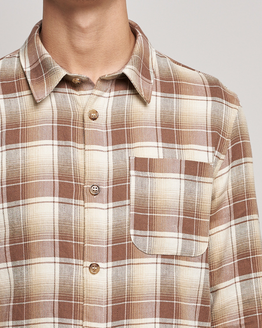 Mies | Kauluspaidat | A.P.C. | Trek Overshirt Beige Check
