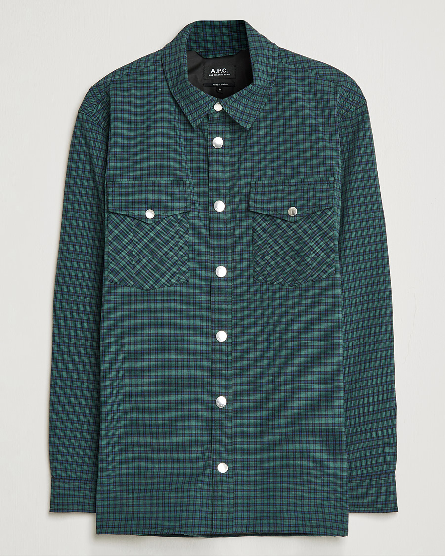 Mies | Kauluspaidat | A.P.C. | Samy Padded Overshirt Black Check