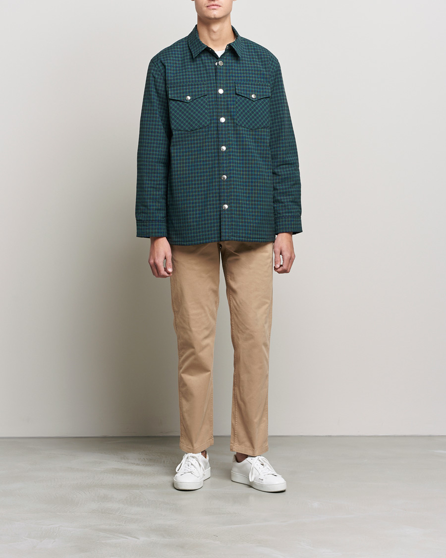 Mies | Kauluspaidat | A.P.C. | Samy Padded Overshirt Black Check