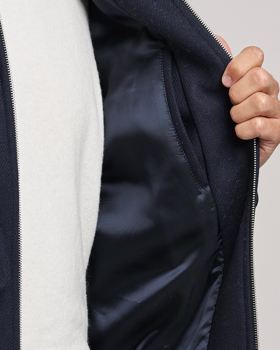 Mies | Takit | A.P.C. | Ben Shearling Bomber Jacket Navy
