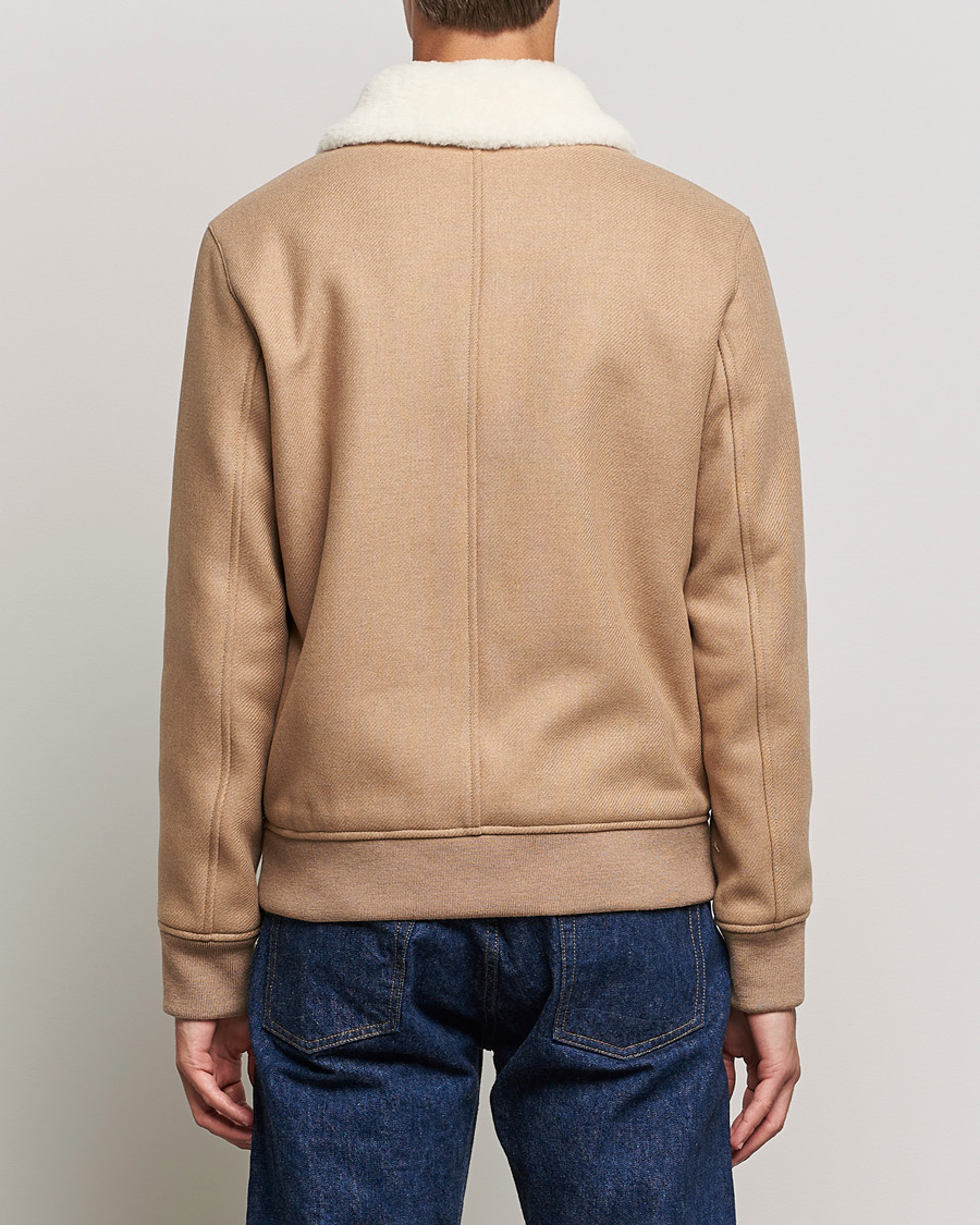 Mies | Takit | A.P.C. | Ben Shearling Bomber Jacket Beige