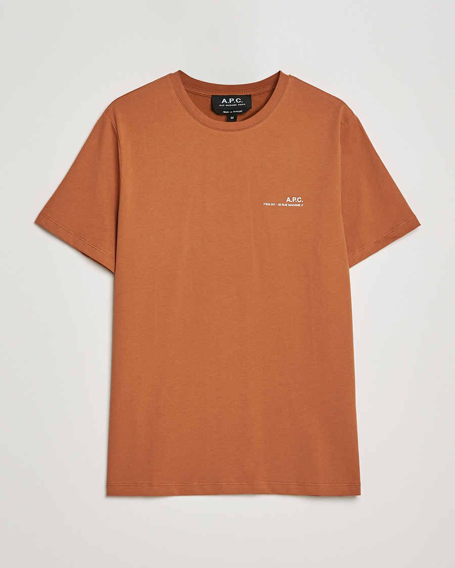 Mies | T-paidat | A.P.C. | Item Short Sleeve T-Shirt Terracotta