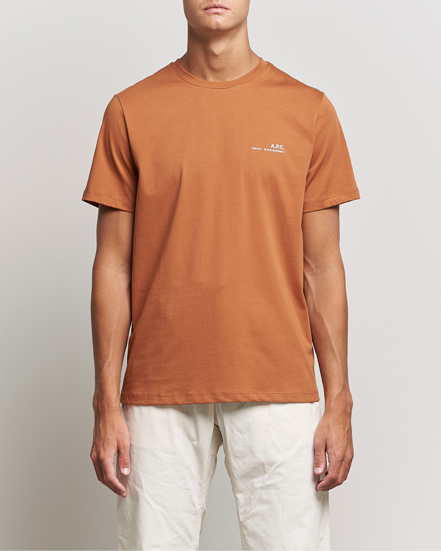 Mies |  | A.P.C. | Item Short Sleeve T-Shirt Terracotta