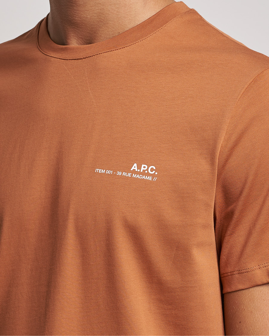 Mies | T-paidat | A.P.C. | Item Short Sleeve T-Shirt Terracotta
