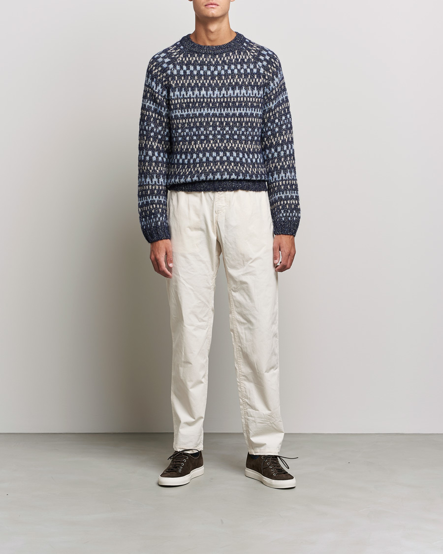 Mies | Puserot | A.P.C. | Leonard Jacquard Pullover Blue Heather
