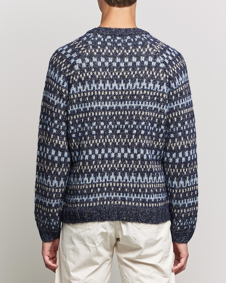 Mies | Puserot | A.P.C. | Leonard Jacquard Pullover Blue Heather