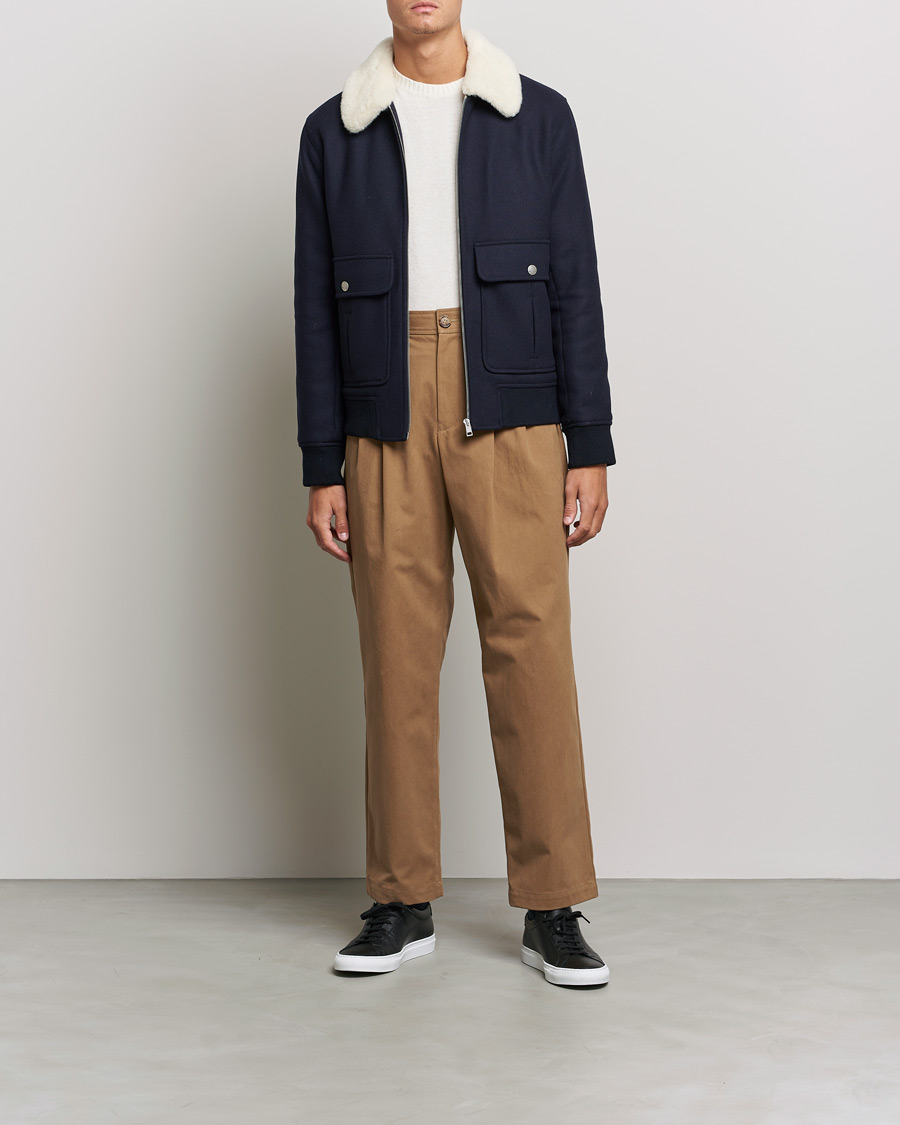 Mies | Housut | A.P.C. | Eddy Pleated Chinos Tobacco