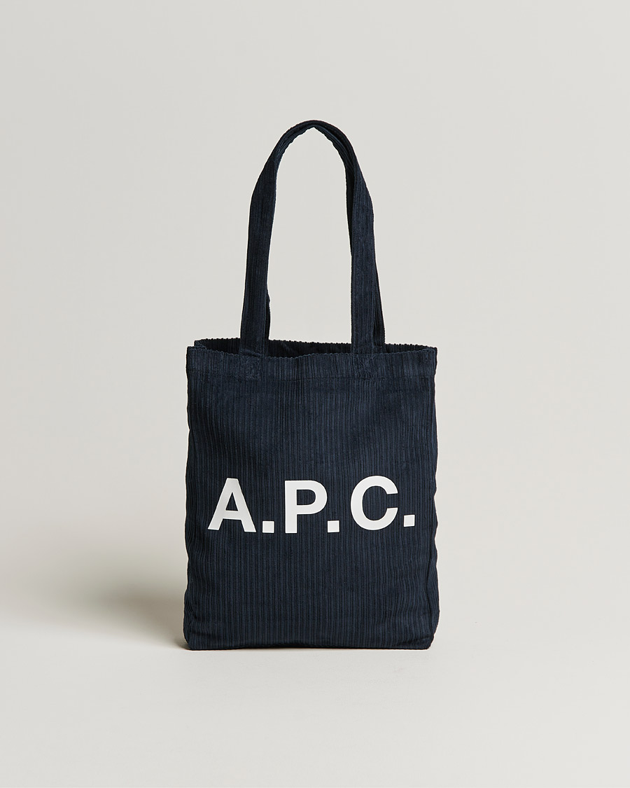 Mies | A.P.C. Lou Corduroy Tote Bag Navy | A.P.C. | Lou Corduroy Tote Bag Navy