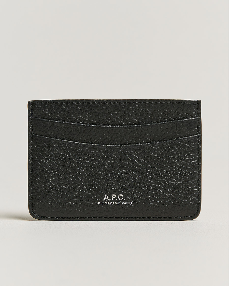 Miehet | Lompakko | A.P.C. | Grain Leather Cardholder Black