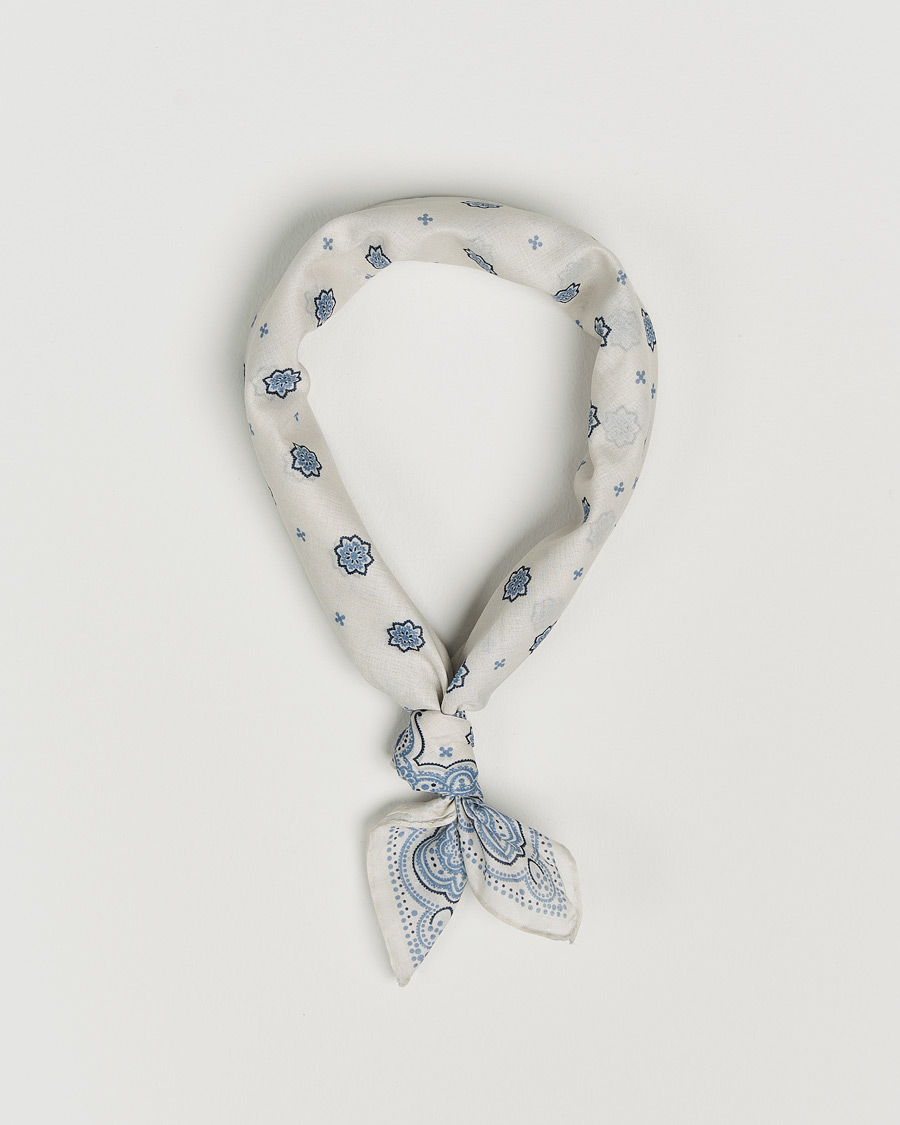 Mies | Amanda Christensen Cotton Voilé Printed Medallion Bandana Cream | Amanda Christensen | Cotton Voilé Printed Medallion Bandana Cream