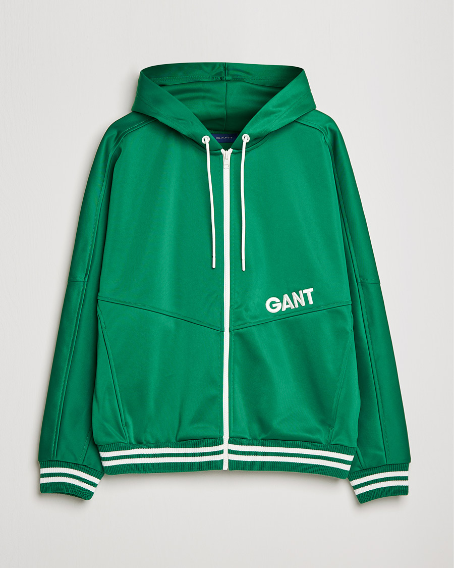 Mies | Puserot | GANT | Raquet Club Full-Zip Hoodie Lavish Green