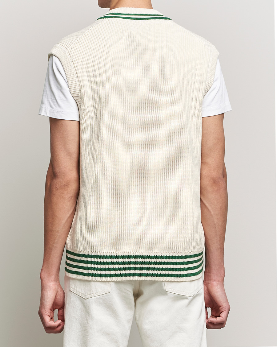 Mies | Puserot | GANT | Ribbed Cricket Knitted Slipover Creme