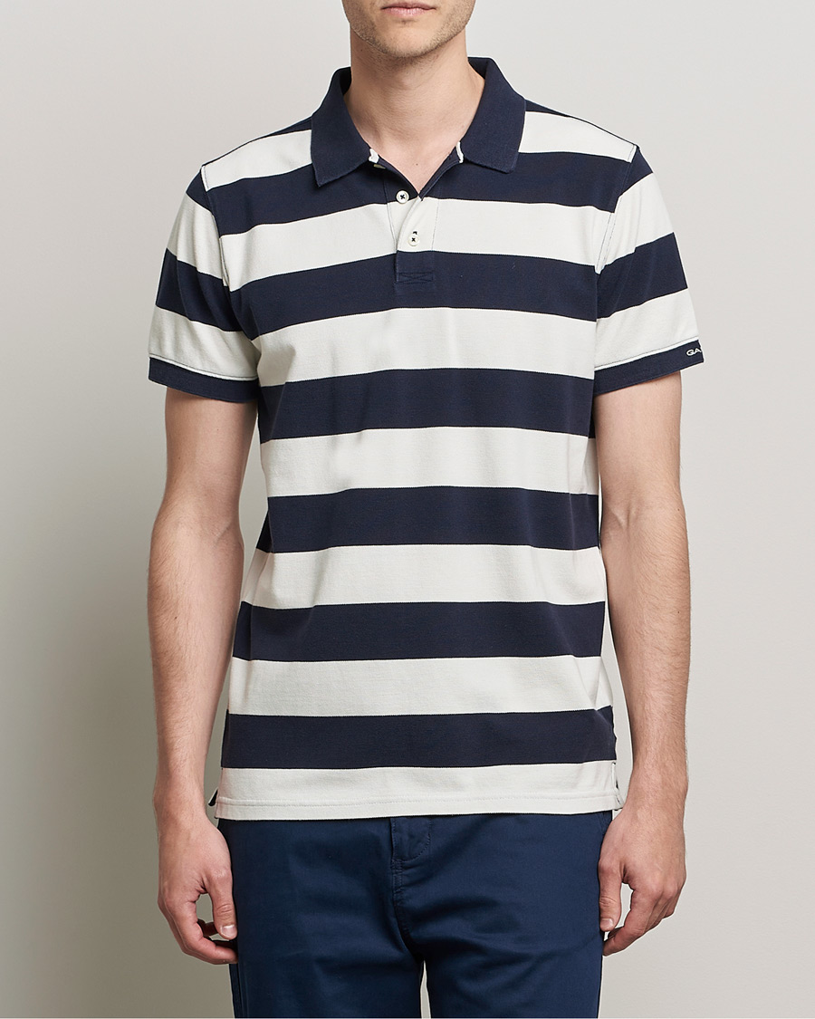 Mies | Pikeet | GANT | Barstriped Polo Navy/White