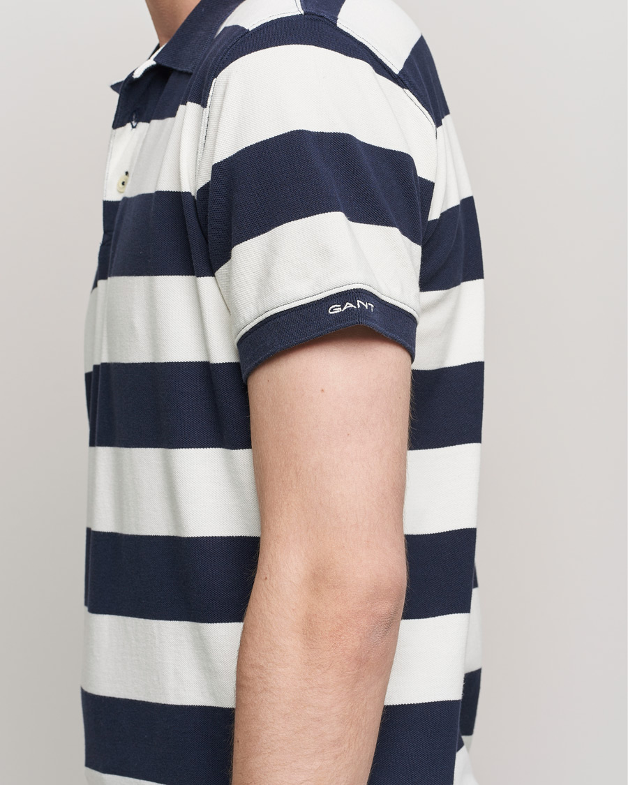 Mies | Pikeet | GANT | Barstriped Polo Navy/White
