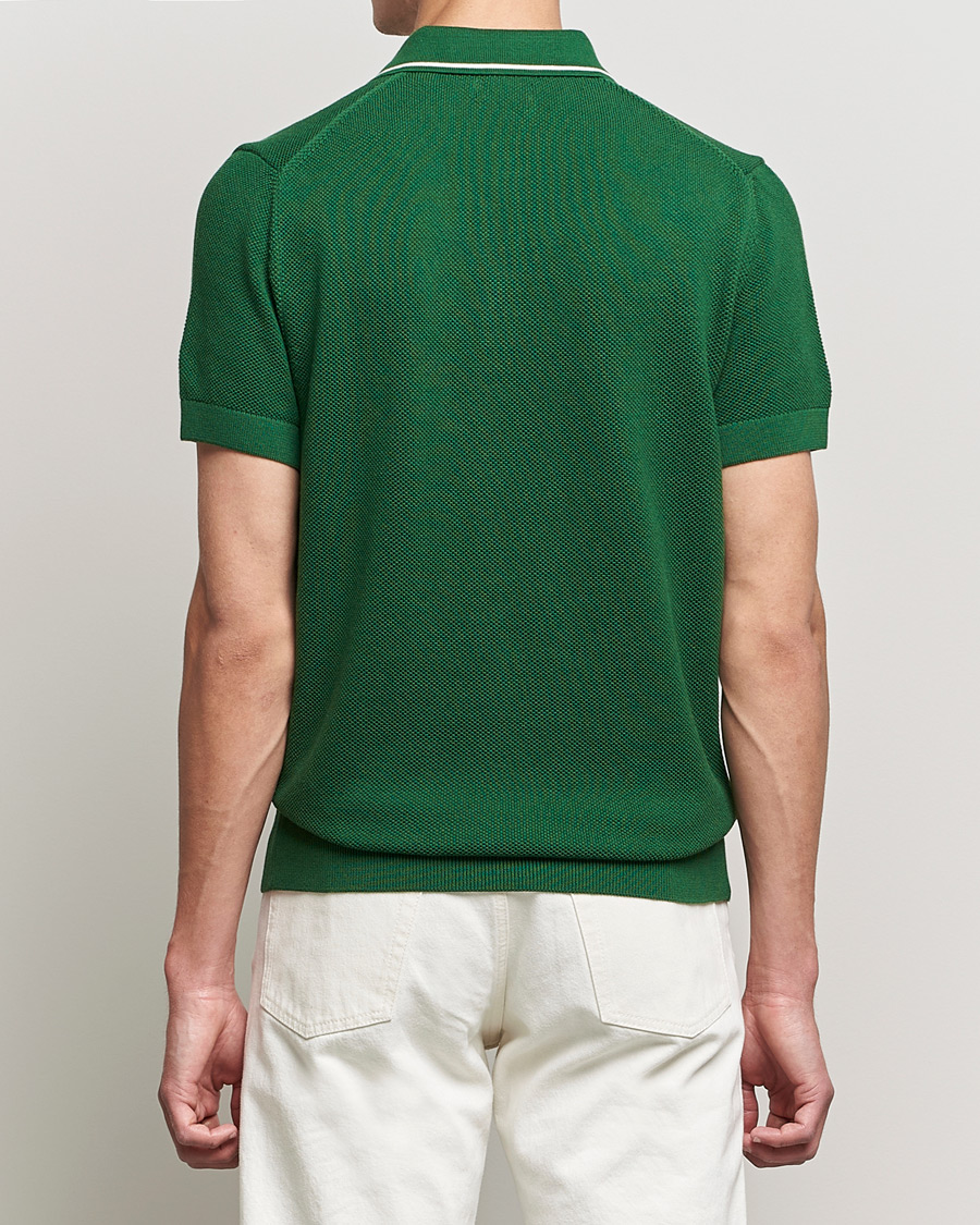 Mies | Pikeet | GANT | Textured Knitted Polo Forest Green