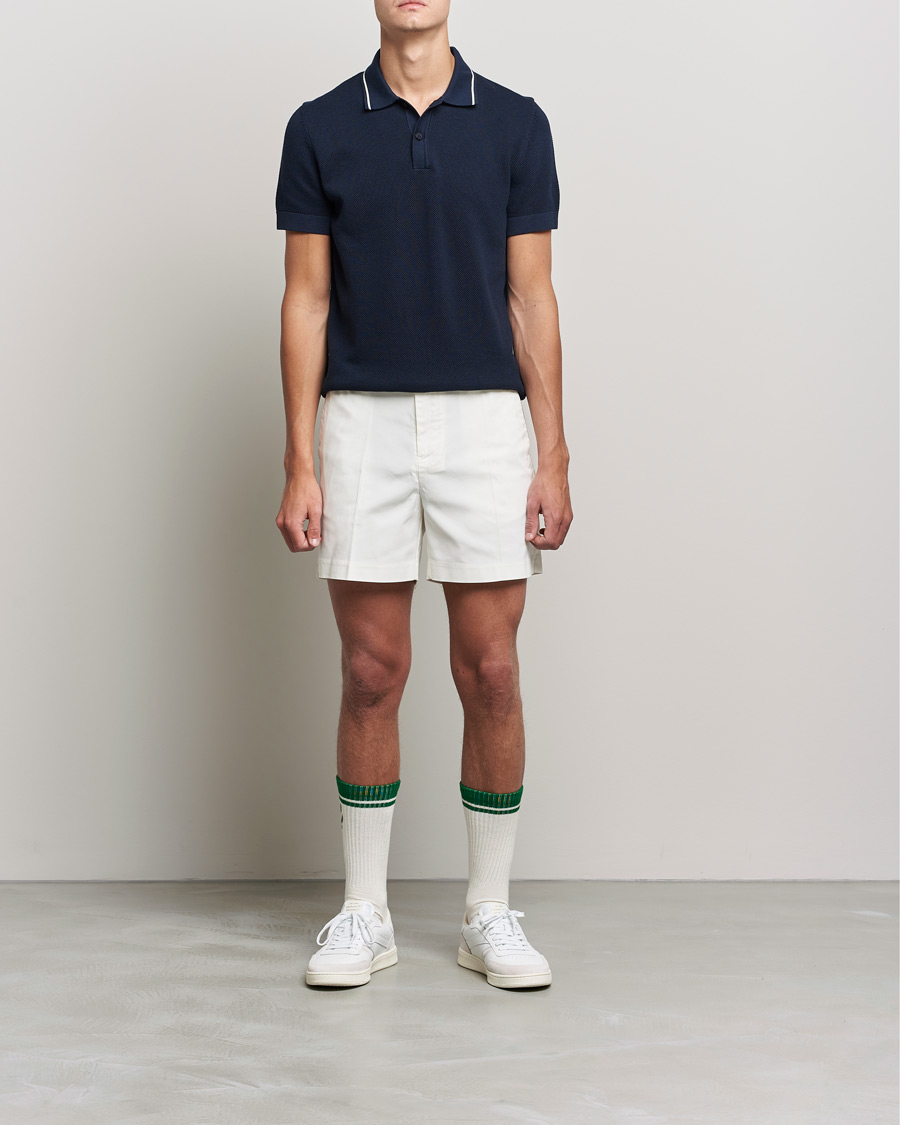 Mies | Alennusmyynti vaatteet | GANT | Textured Knitted Polo Evening Blue