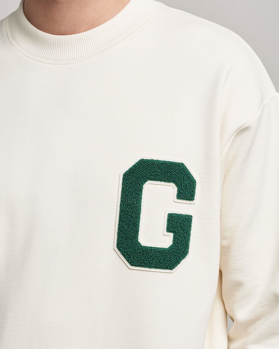Mies | Puserot | GANT | College G Crew Neck Sweatshirt Creme