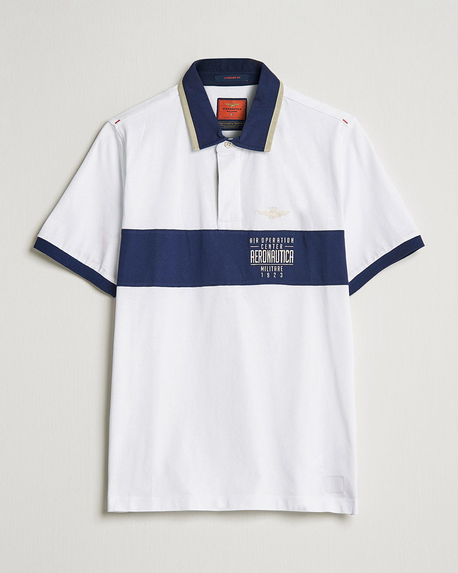 Mies | Pikeet | Aeronautica Militare | Short Sleeve Polo Off White