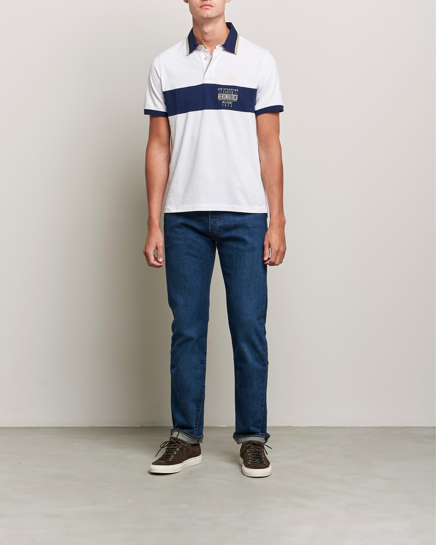 Mies | Pikeet | Aeronautica Militare | Short Sleeve Polo Off White