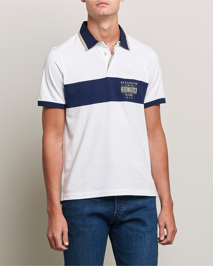 Mies | Pikeet | Aeronautica Militare | Short Sleeve Polo Off White