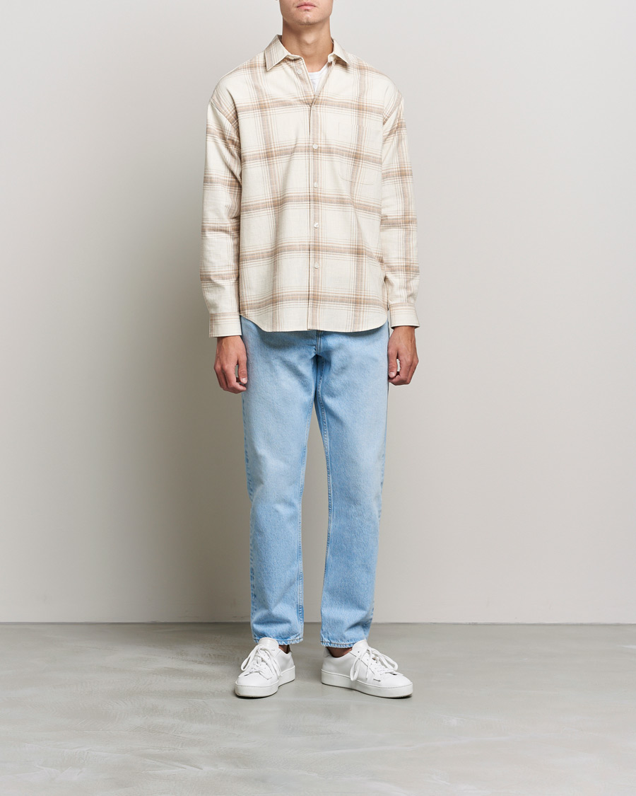 Mies | Kauluspaidat | Samsøe Samsøe | Samsøe & Samsøe Luan Recycled Cotton Shirt Oatmeal