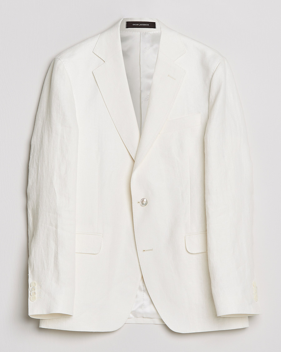 Mies | Pikkutakit | Oscar Jacobson | Fogerty Linen Blazer White