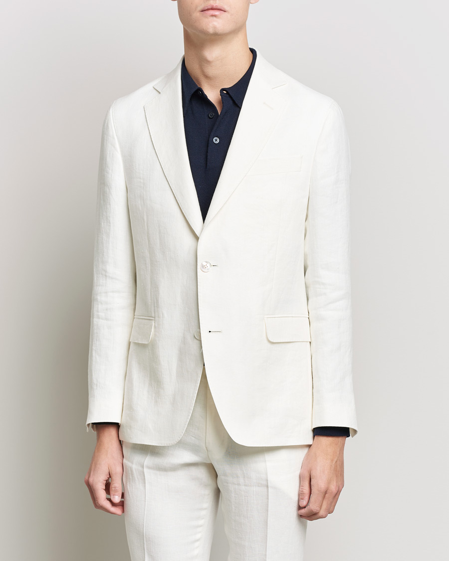 Mies | Pikkutakit | Oscar Jacobson | Fogerty Linen Blazer White