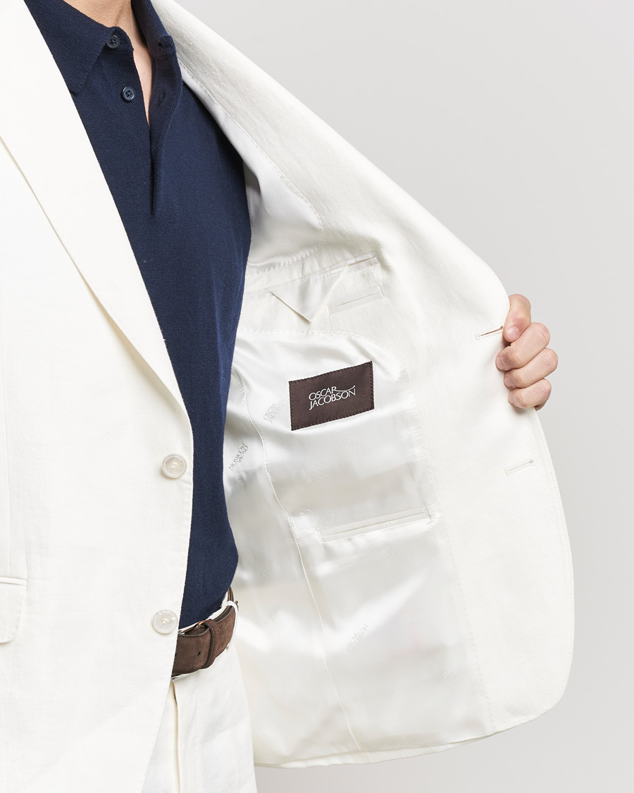 Mies | Pikkutakit | Oscar Jacobson | Fogerty Linen Blazer White