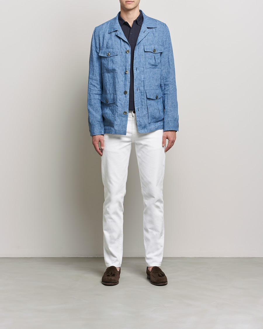 Mies |  | Oscar Jacobson | Albert Cotton Stretch Jeans White