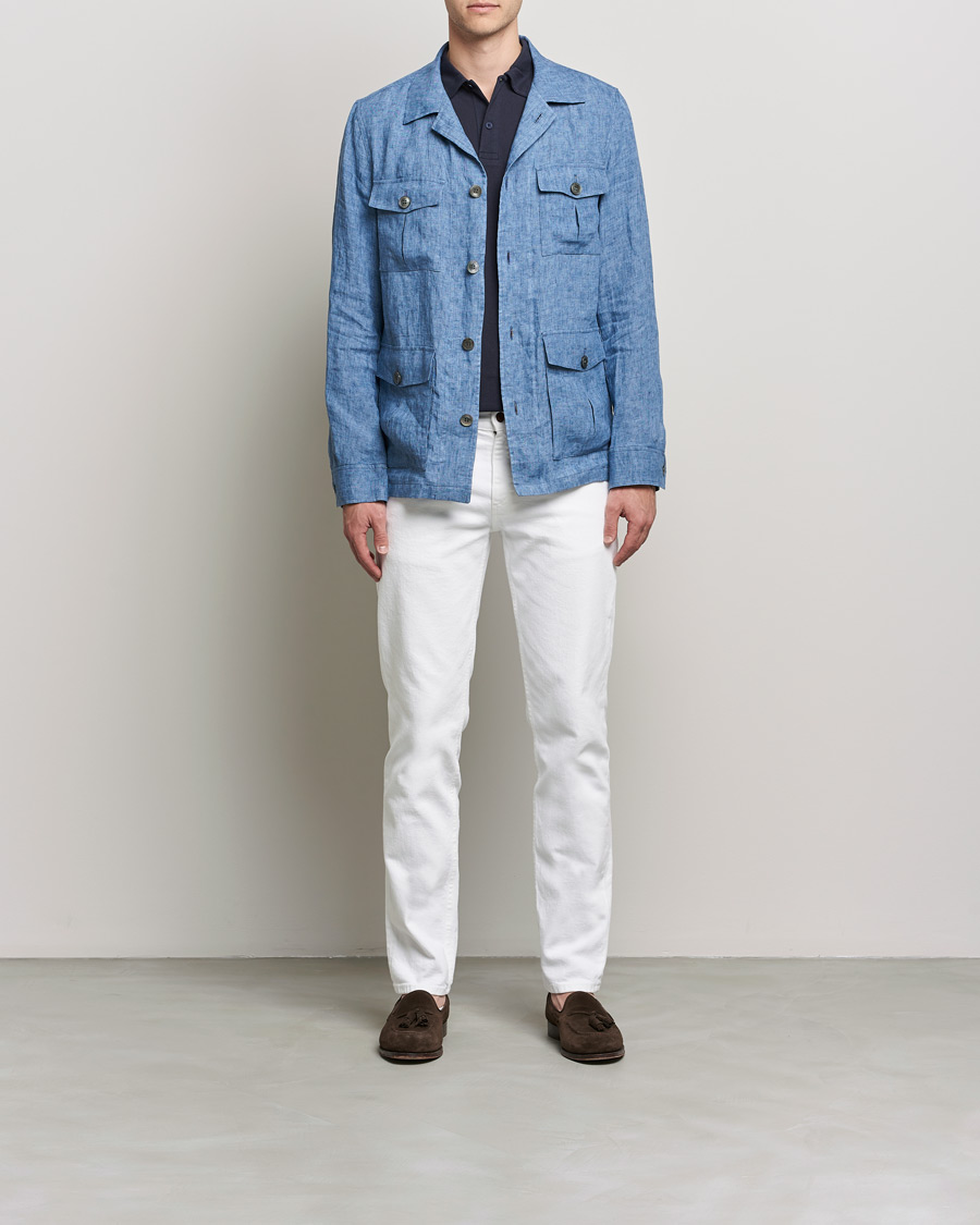 Mies | Farkut | Oscar Jacobson | Albert Cotton Stretch Jeans White