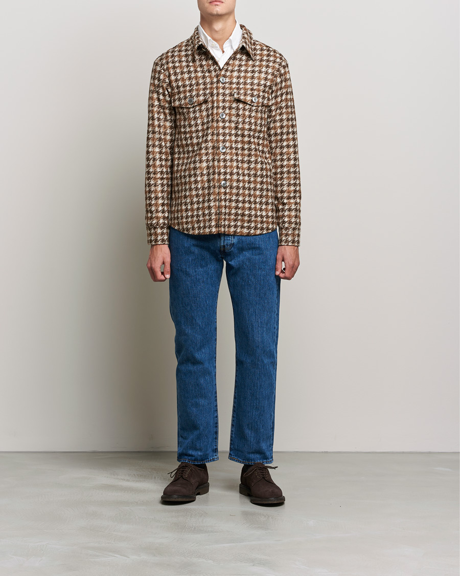 Mies | Kauluspaidat | Oscar Jacobson | Milron Shirt Jacket Brown