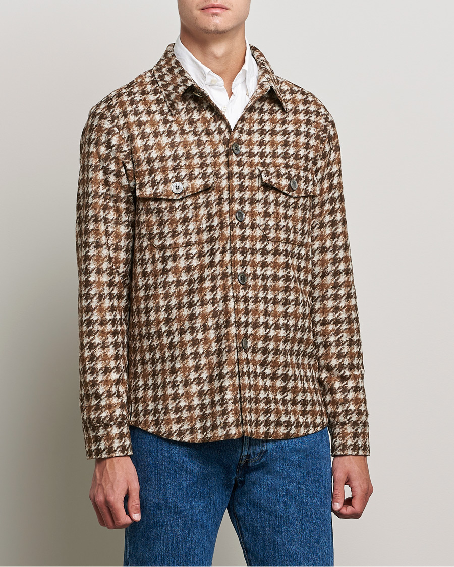 Mies | Kauluspaidat | Oscar Jacobson | Milron Shirt Jacket Brown