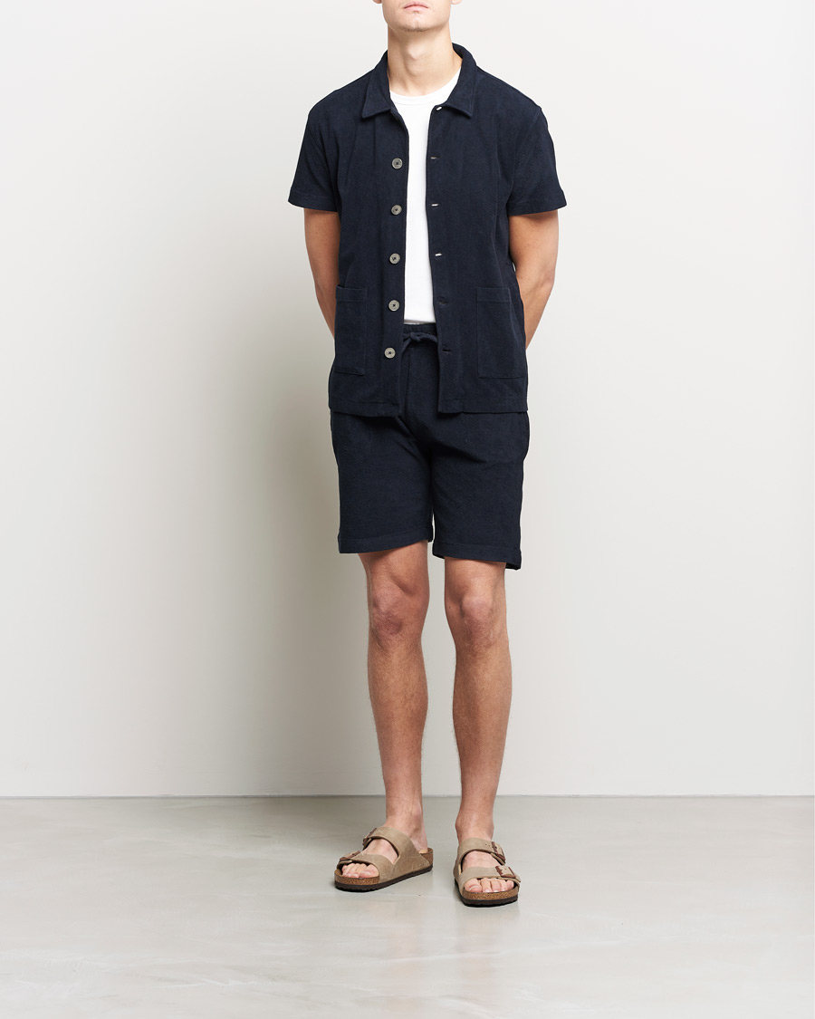 Mies | Pikeet | Oscar Jacobson | Alwin Terry Short Sleeve Safari Polo Night Blue