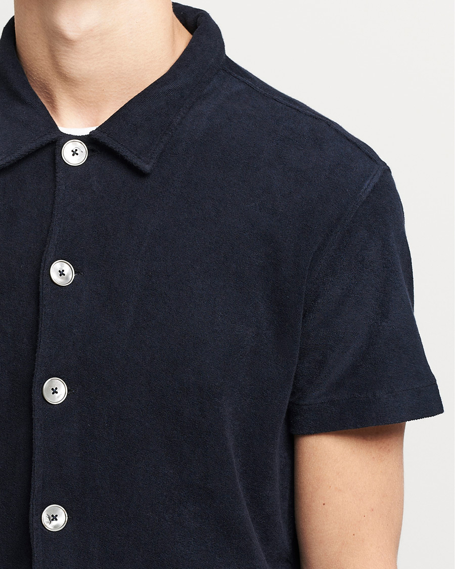 Mies | Pikeet | Oscar Jacobson | Alwin Terry Short Sleeve Safari Polo Night Blue