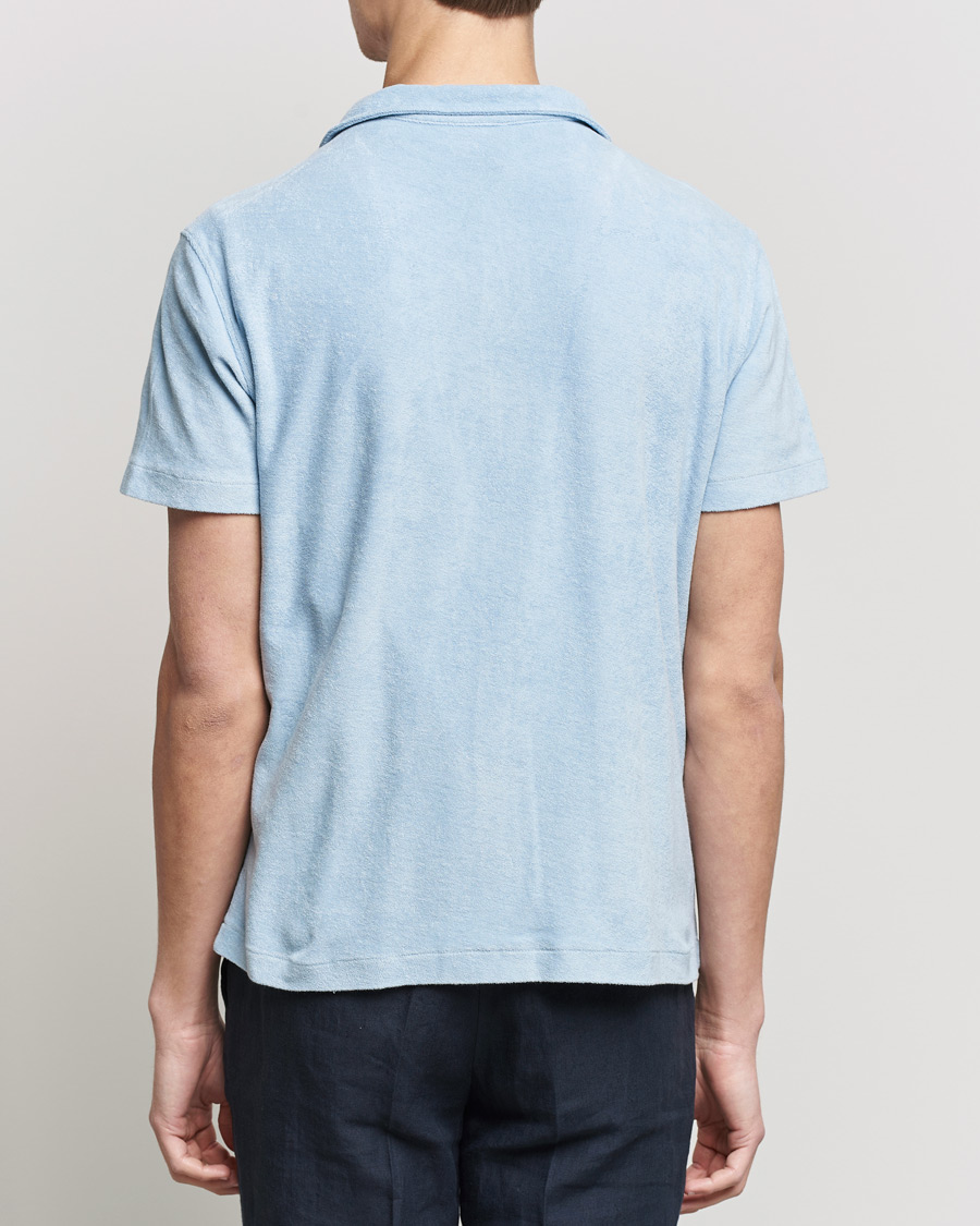 Mies | Pikeet | Oscar Jacobson | Alwin Terry Short Sleeve Safari Polo Smog Blue