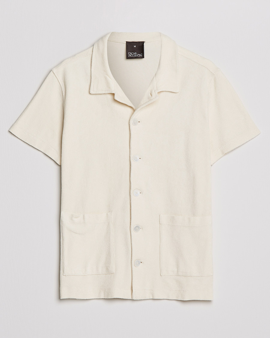 Mies | Pikeet | Oscar Jacobson | Alwin Terry Short Sleeve Safari Polo Creme