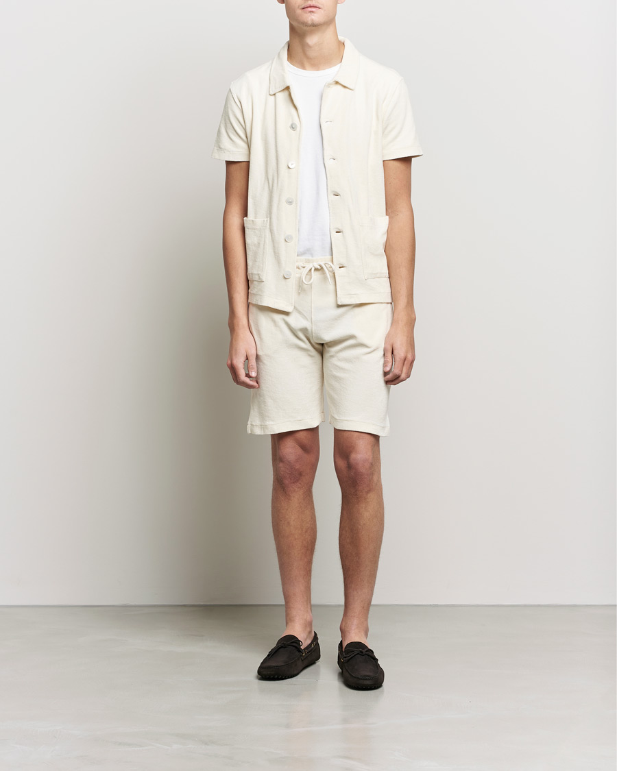 Mies | Pikeet | Oscar Jacobson | Alwin Terry Short Sleeve Safari Polo Creme