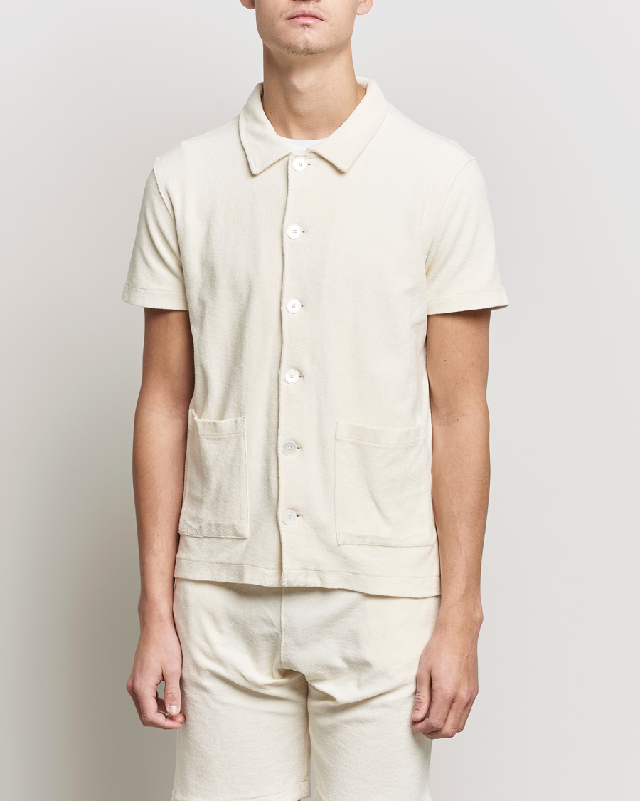 Mies | Pikeet | Oscar Jacobson | Alwin Terry Short Sleeve Safari Polo Creme