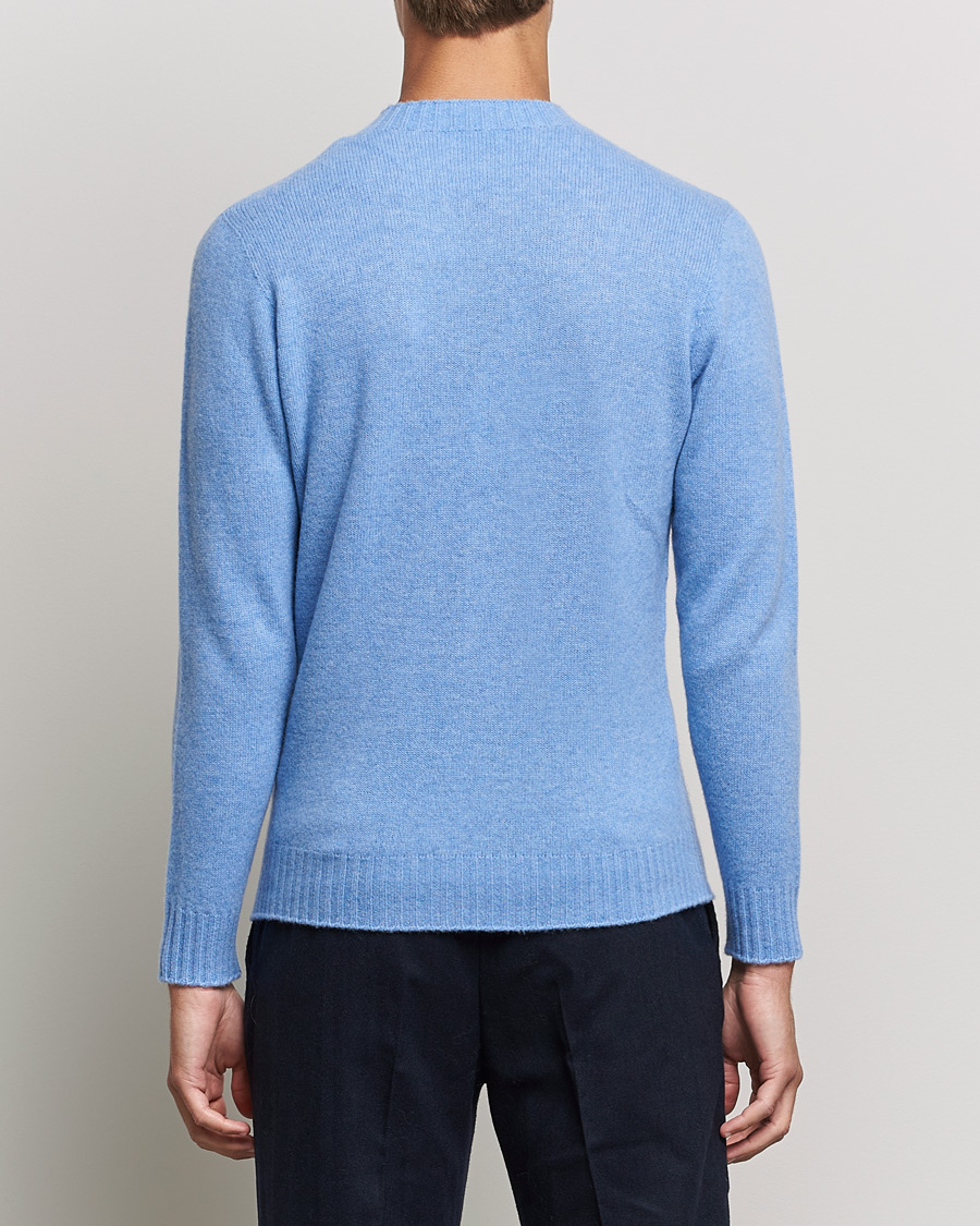 Mies | Puserot | Altea | Wool/Cashmere Crew Neck Sweater Light Blue