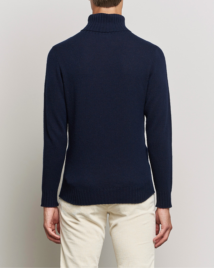 Mies | Puserot | Altea | Wool/Cashmere Turtleneck Sweater Navy