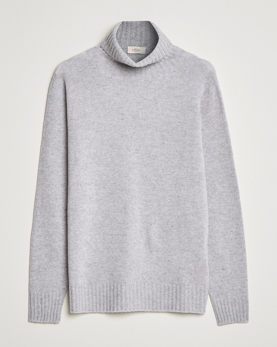 Miehet |  | Altea | Wool/Cashmere Turtleneck Sweater Light Grey