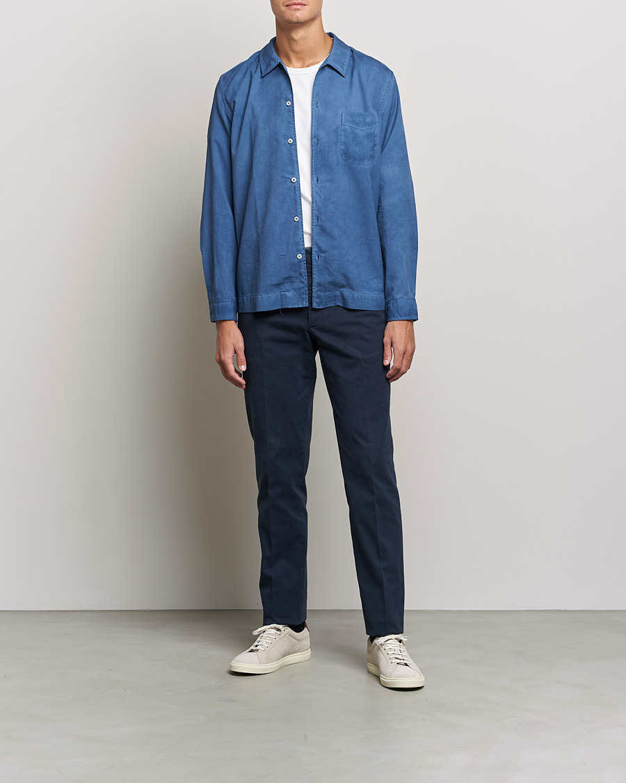 Mies | Rennot paidat | Altea | Garment Dyed Shirt Washed Navy