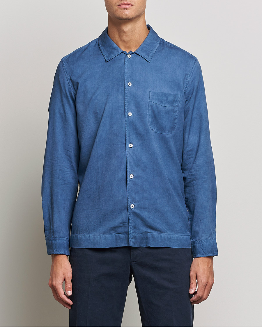 Mies | Kanta-asiakastarjous | Altea | Garment Dyed Shirt Washed Navy