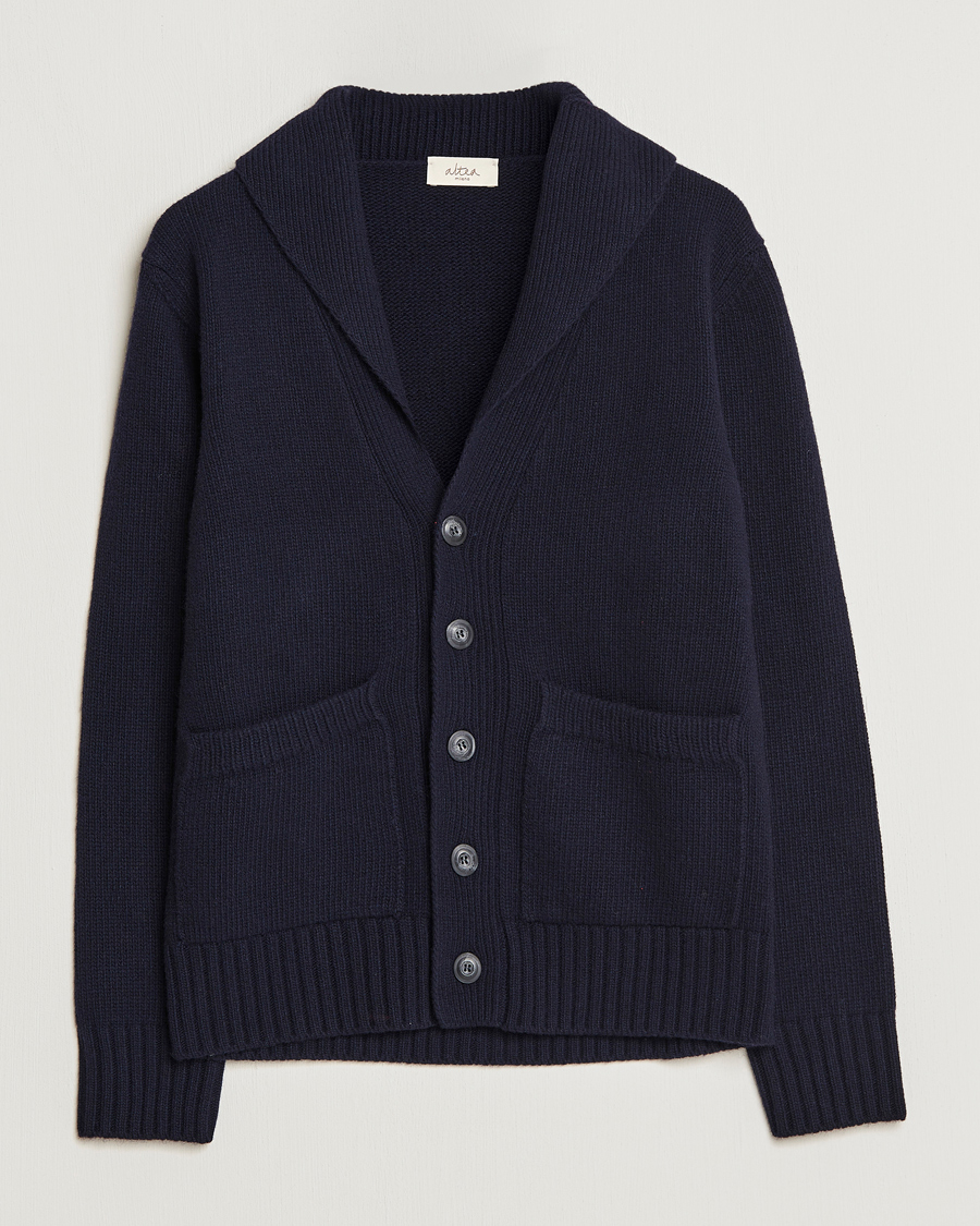 Mies | Puserot | Altea | Shawl Collar Cardigan Navy