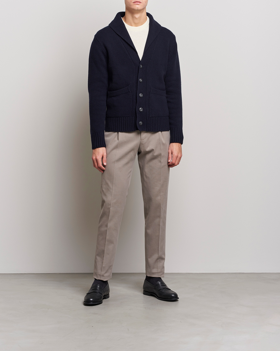 Mies | Puserot | Altea | Shawl Collar Cardigan Navy