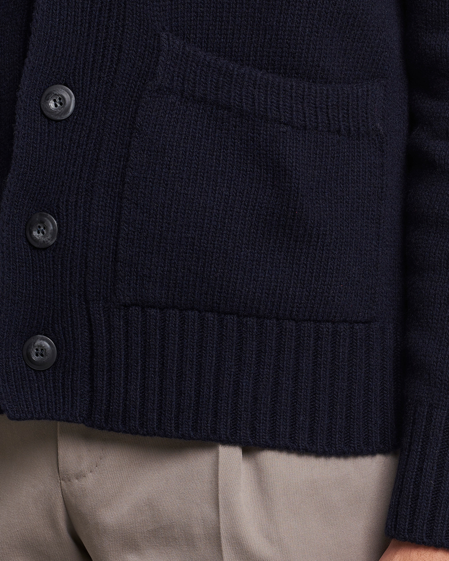 Mies | Puserot | Altea | Shawl Collar Cardigan Navy