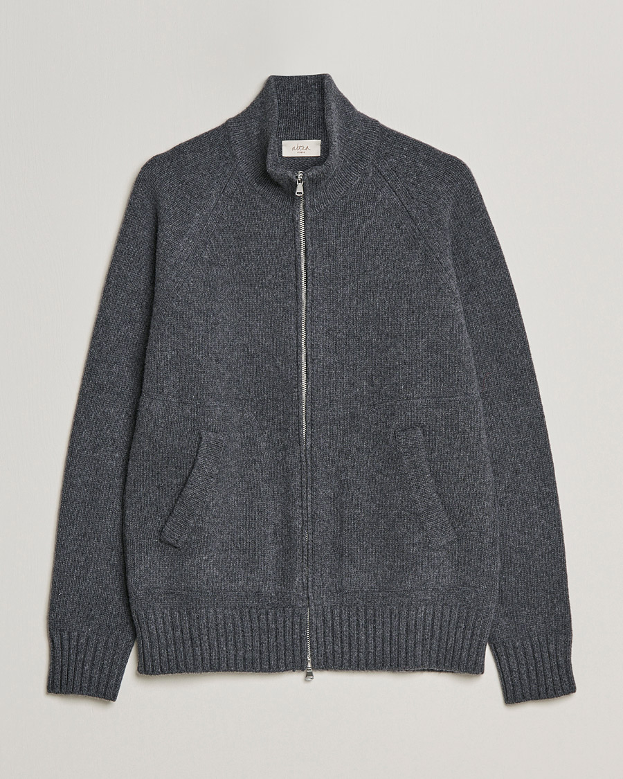 Miehet |  | Altea | Wool Zip Jacket Grey Melange