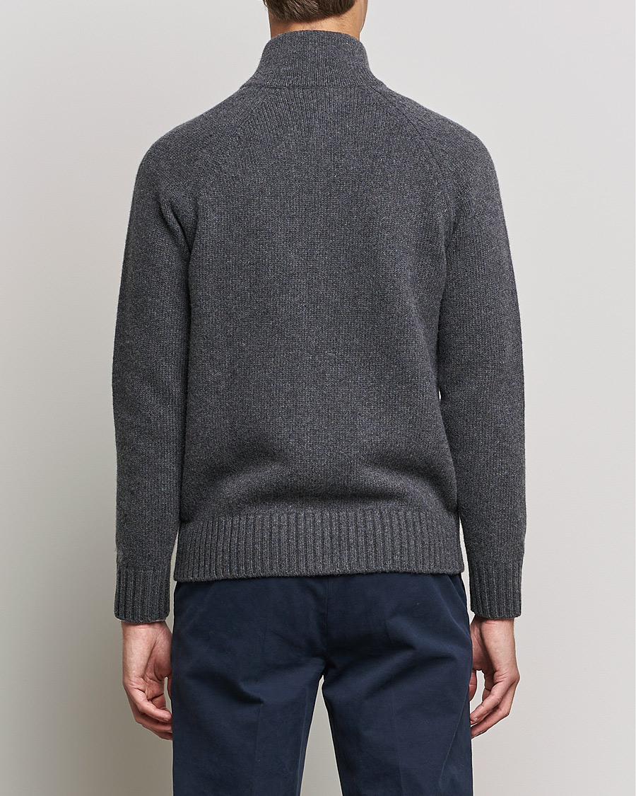 Mies | Puserot | Altea | Wool Zip Jacket Grey Melange