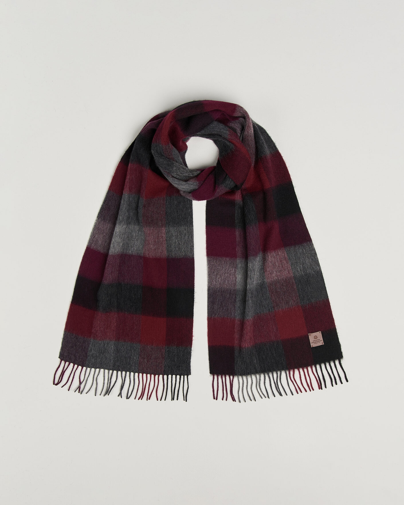 Mies | Kaulaliinat | Amanda Christensen | Amanda ChristensenWool Block Check ScarfWine/Black