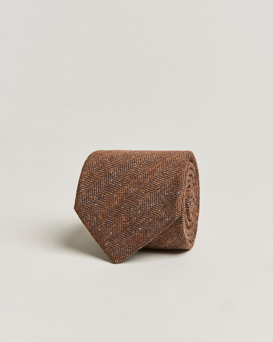 Miehet |  | Amanda Christensen | Wool/Silk 8cm Donegal Tie Beige